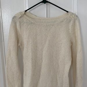Wool Blend Cream Ivory Sweater